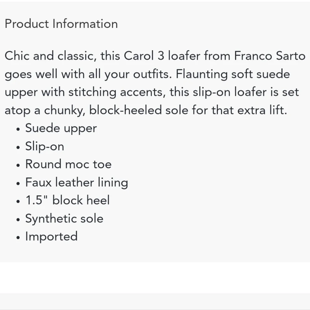 NWOT Franco Sarto Carol 3 Genuine Suede Loafers in Black Sz. 9.5 - Picture 12 of 13